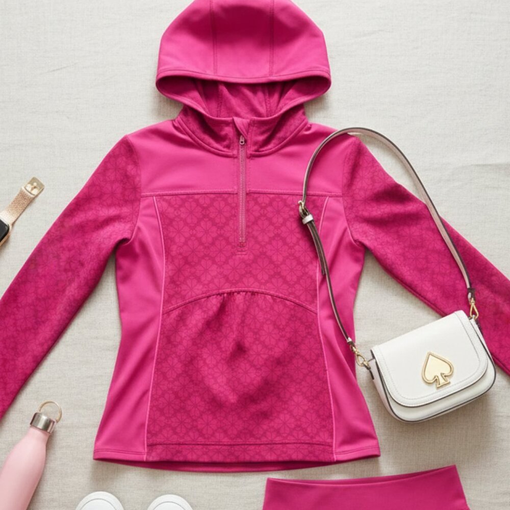 Kate Spade New York Spade Flower Half-Zip Hoodie